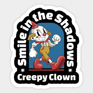 Creepy Jester Halloween Sticker